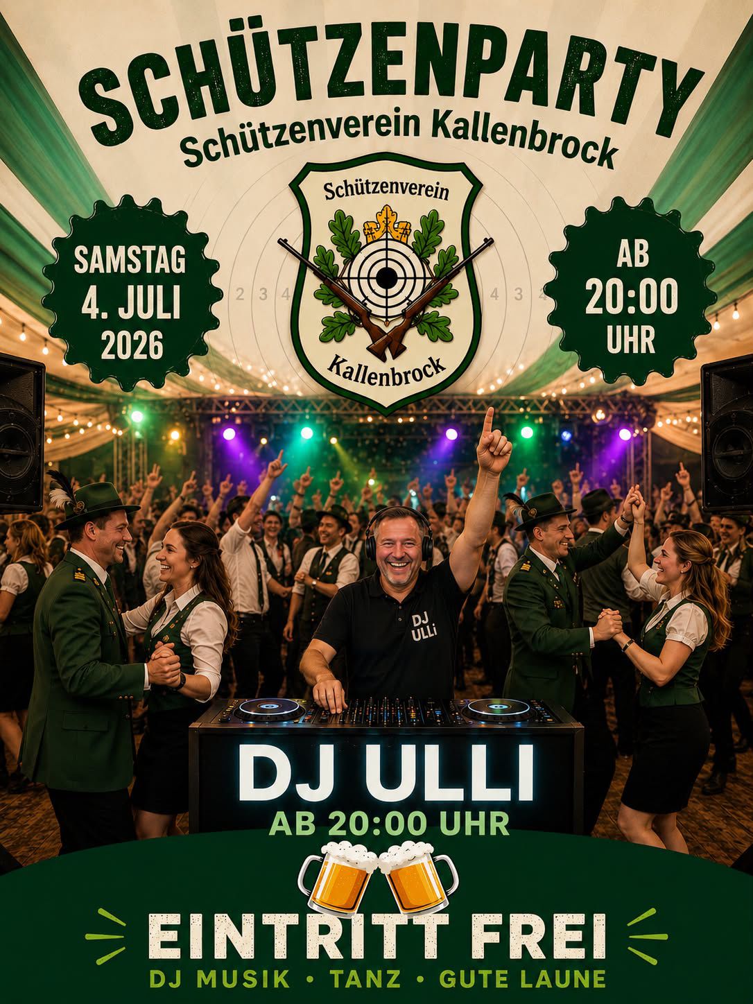 Party-Flyer des Schützenvereins Kallenbrock u. Umg. e.V.